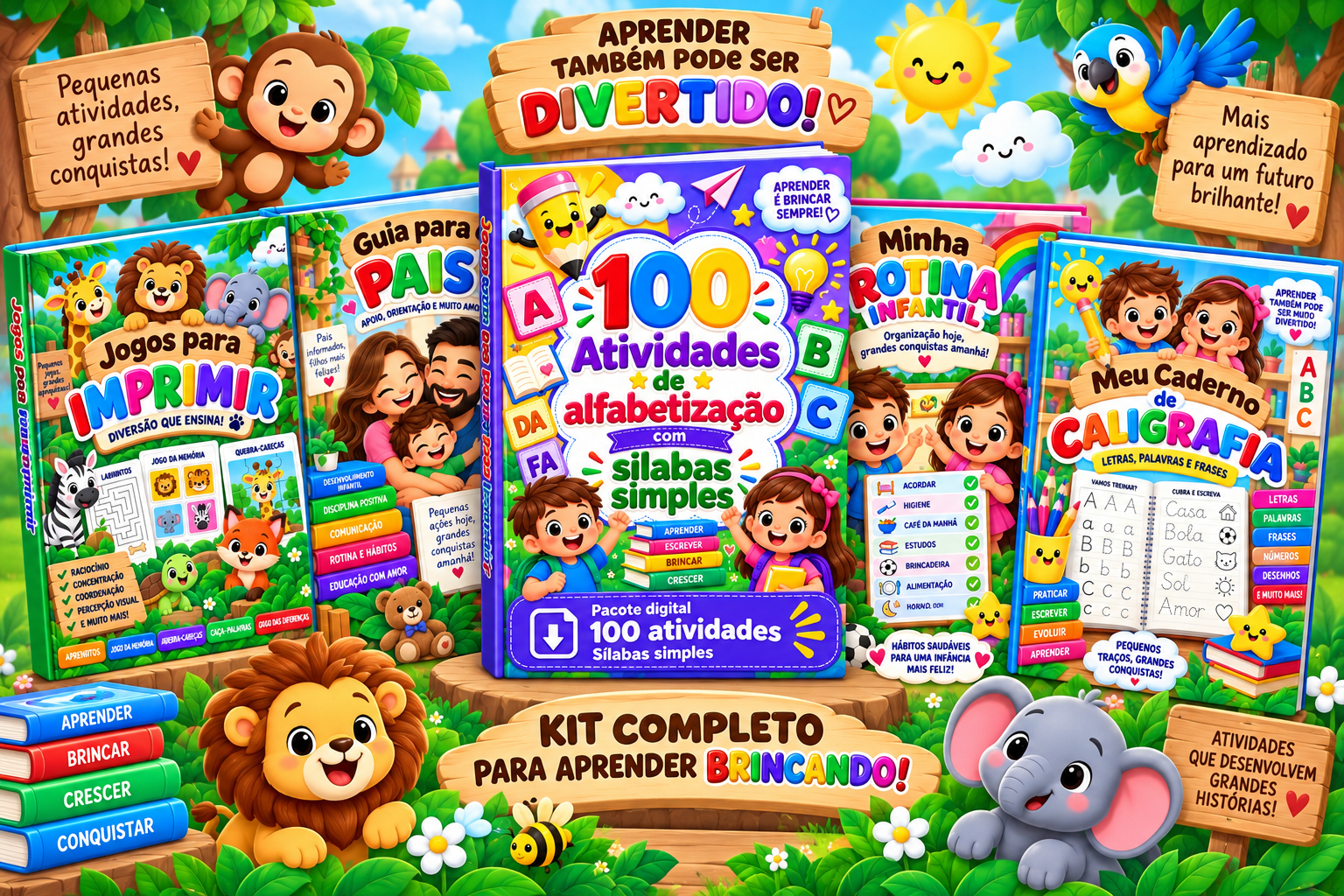 Coleção completa de atividades educativas para crianças